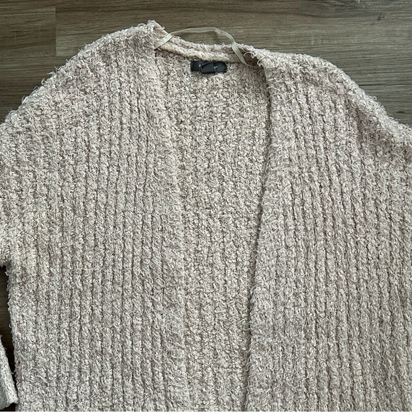 PEIMARK Knit Open Front Cardigan Light Pastel Beigy Pink Women’s Sz Large - Picture 5 of 9